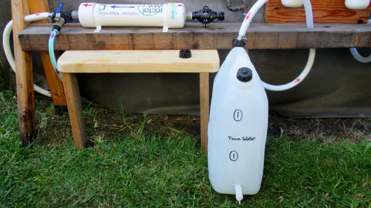 C:DocumentsGCDan's plant studiesE. Pak Choi - start approx Feb - April  20142. new plumbing (all AJ)Photograph 3. Collection of Town Water.JPG